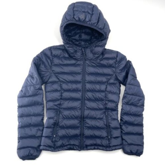 Aritzia TNA Botanie‎ Goose Down Packable Puffer Jacket Navy blue, size xxs - Picture 1 of 11